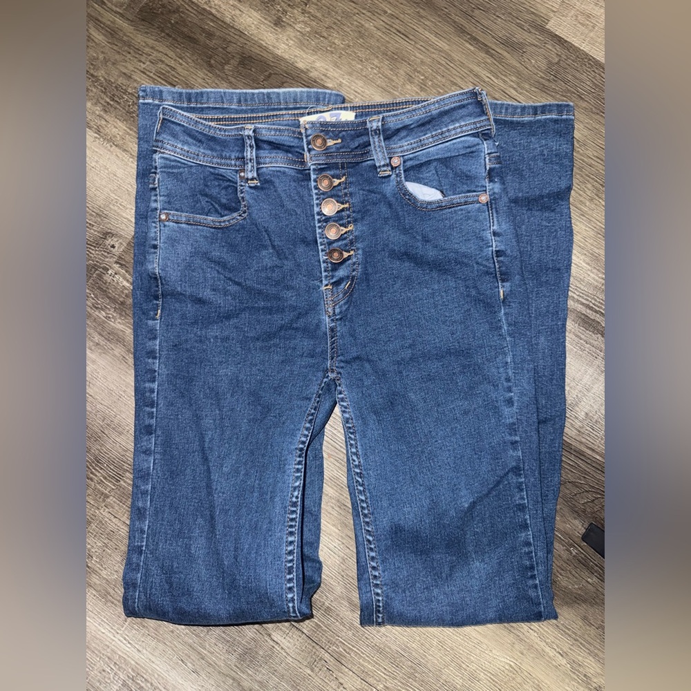 We The Free Free People Women’s Button Fly Flare Jeans Size 27 - Picture 5 of 8